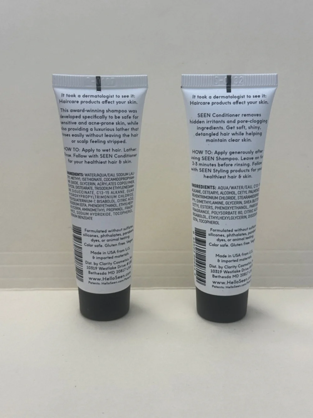 SEEN 2p Shampoo & Conditioner Set Travel Size 1oz ea SEALED NIP